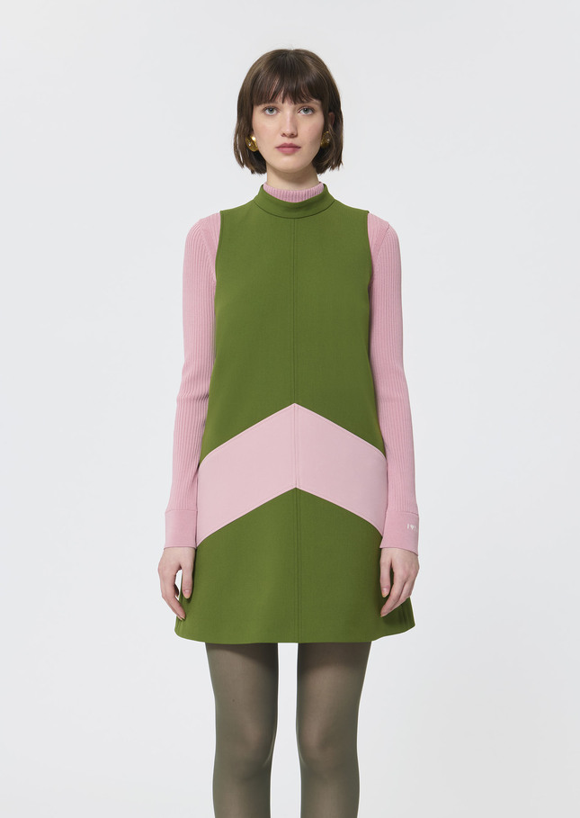 Robe Respect vert en toile double Cactus TARA JARMON