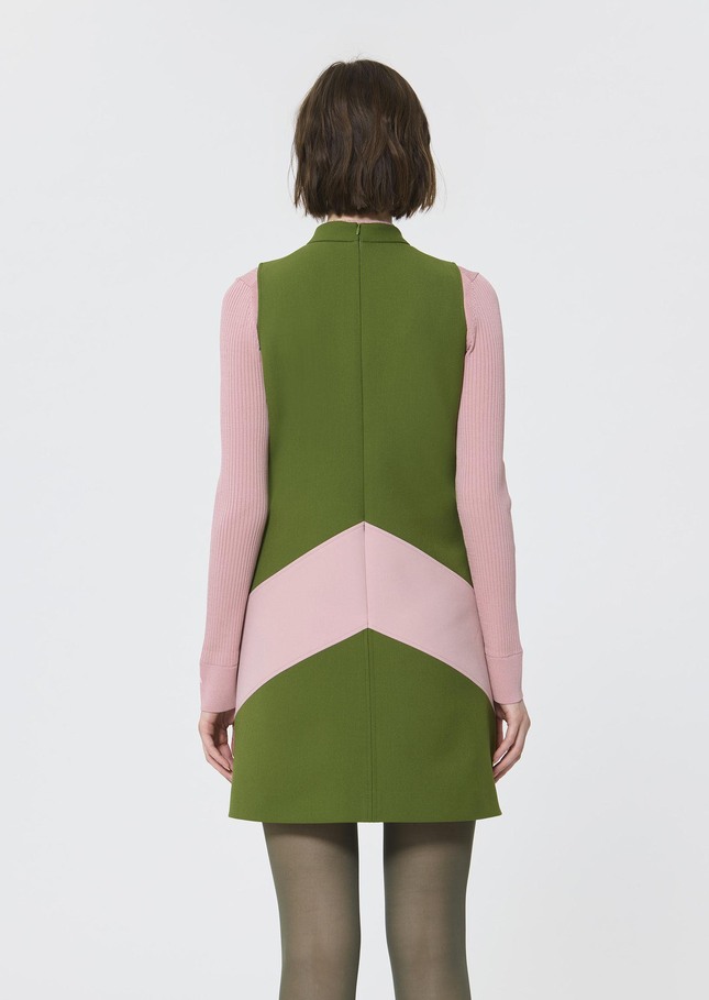 Robe Respect vert en toile double Cactus TARA JARMON