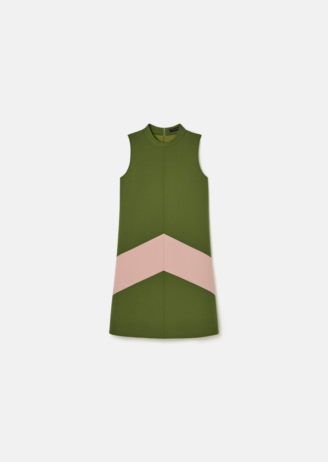 Robe Respect vert en toile double Cactus TARA JARMON