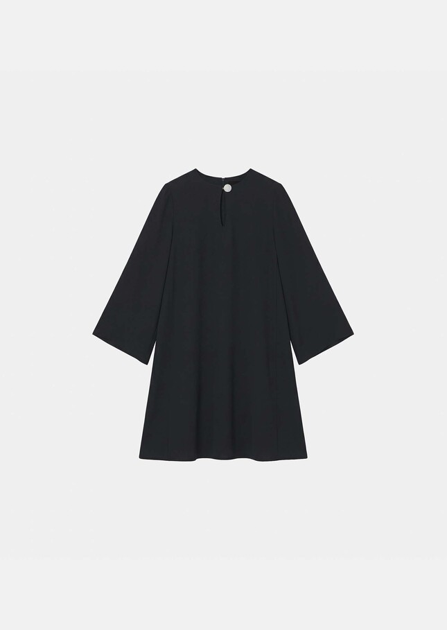 Robe Raonie noire en crêpe Noir TARA JARMON