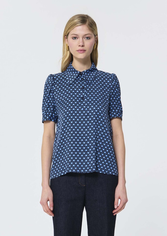 Top Tonino bleu nuit imprimé mini coeurs Nuit TARA JARMON