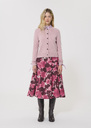 Gilet Guido rose pâle en laine merinos et alpaga Blush, Jaune citron, Nuit TARA JARMON