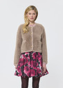 Gilet Gatsby beige en maille brossée Taupe TARA JARMON