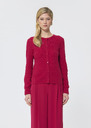 Gilet Gerty rouge en laine merinos Cactus, Grenat TARA JARMON