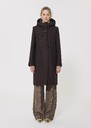 Manteau Manoela marron en drap de laine Chocolat TARA JARMON