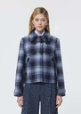 Manteau Manoel bleu nuit à carreaux en laine Nuit TARA JARMON