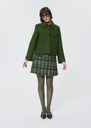 Manteau Manoel vert en drap de laine Cactus, Horizon, Noir TARA JARMON