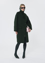 Manteau Mocca vert en laine double face Nuit, Vert anglais TARA JARMON