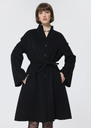 Manteau Mira noir en laine double face Noir TARA JARMON