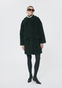 Manteau Mael vert en fausse fourrure bouclette Nuit, Vert TARA JARMON