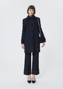 Manteau Mado bleu nuit en drap de laine Nuit TARA JARMON