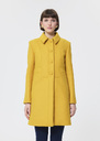 Manteau Madeline jaune citron en drap de laine Grenat, Jaune citron, Noir TARA JARMON