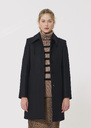 Manteau Madeline noir en drap de laine Grenat, Jaune citron, Noir TARA JARMON