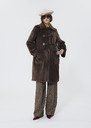 Manteau Maurizio marron en fausse fourrure Chocolat TARA JARMON