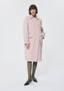 Manteau Marguerite rose en laine bouclette Rose TARA JARMON