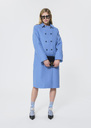 Manteau Marguerite bleu ciel en drap de laine Gris, Horizon TARA JARMON