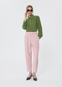 Pantalon Paaso rose pâle en crêpe Blush, Noir TARA JARMON