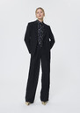 Pantalon Parigi bleu nuit en laine froide Nuit, Taupe TARA JARMON