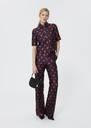 Pantalon Pitt noir imprimé coeurs Noir, Nuit TARA JARMON