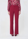 Pantalon Poupee rouge en laine froide Grenat, Nuit, Taupe TARA JARMON