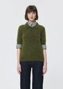 Pull Paulino vert en alpaga brossé Noir, Vert TARA JARMON