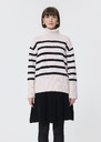 Pull Pacome écru à rayures noires en laine Ecru, Horizon, Nuit, Taupe TARA JARMON