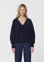 Pull Paz bleu nuit en laine merinos et alpaga Blush, Jaune citron, Nuit TARA JARMON