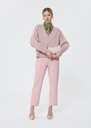 Pull Paz rose pâle en laine merinos et alpaga Blush, Jaune citron, Nuit TARA JARMON