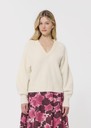 Pull Paz écru en laine et alpaga Ecru, Noir TARA JARMON