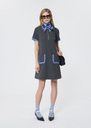 Robe Rubina grise en toile double Gris, Horizon, Noir, Taupe TARA JARMON