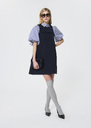 Robe Roch bleu nuit en toile double Blush, Nuit TARA JARMON