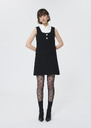 Robe Riley noire en crêpe Noir TARA JARMON