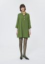Robe Ross verte en crêpe fluide Cactus, Grenat, Jaune citron TARA JARMON