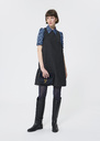 Robe Rosabel gris chiné en flanelle Gris chine, Vert anglais TARA JARMON
