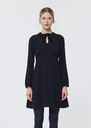 Robe Roxanne bleu nuit en crêpe Nuit TARA JARMON