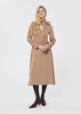 Robe Rosalie beige en crêpe Noisette, Nuit TARA JARMON