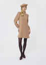Robe Rolfo beige en crêpe Noisette TARA JARMON
