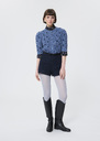 Short Sam bleu nuit en tweed irisé Nuit TARA JARMON