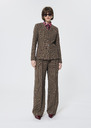 Veste Vittoria beige motif prince de Galles Taupe TARA JARMON