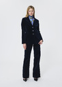 Veste Vetty bleu nuit en velours Nuit TARA JARMON