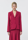 Veste Vincent rouge en laine froide Grenat, Noir TARA JARMON