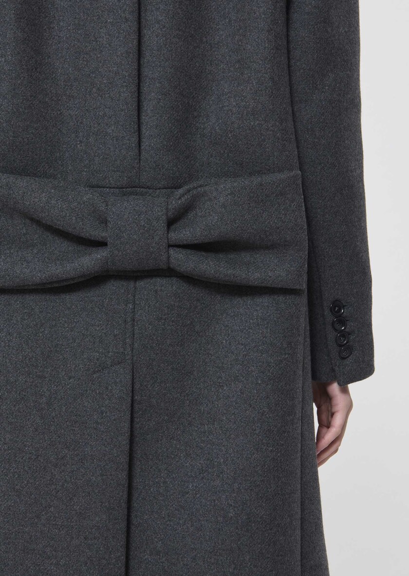 Manteau Manola gris en drap de laine Gris TARA JARMON
