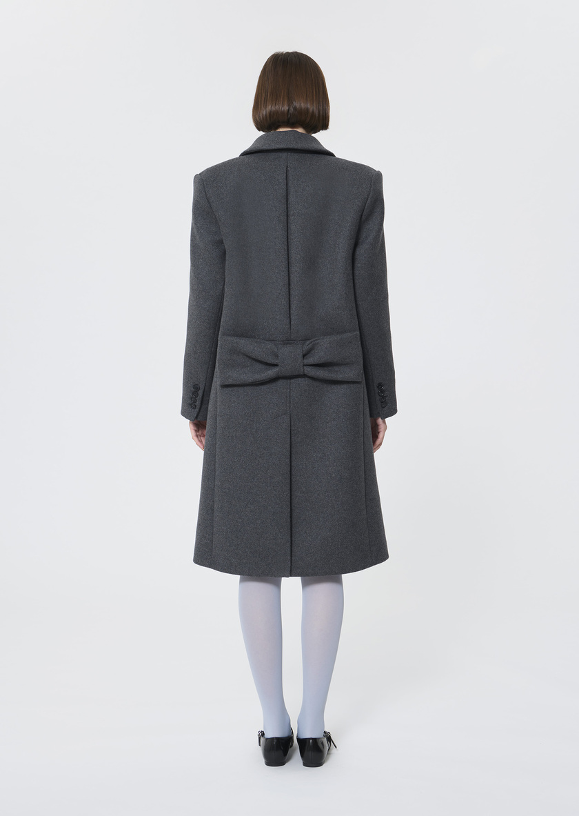 Manteau Manola gris en drap de laine Gris TARA JARMON