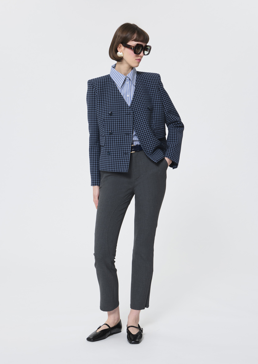 Pantalon Paxton gris en toile double Gris TARA JARMON