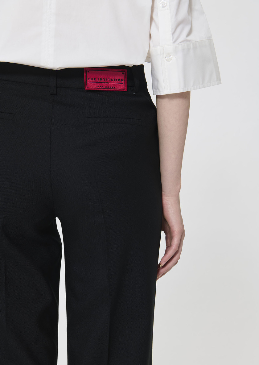 Pantalon Patrice noir en laine froide Noir TARA JARMON