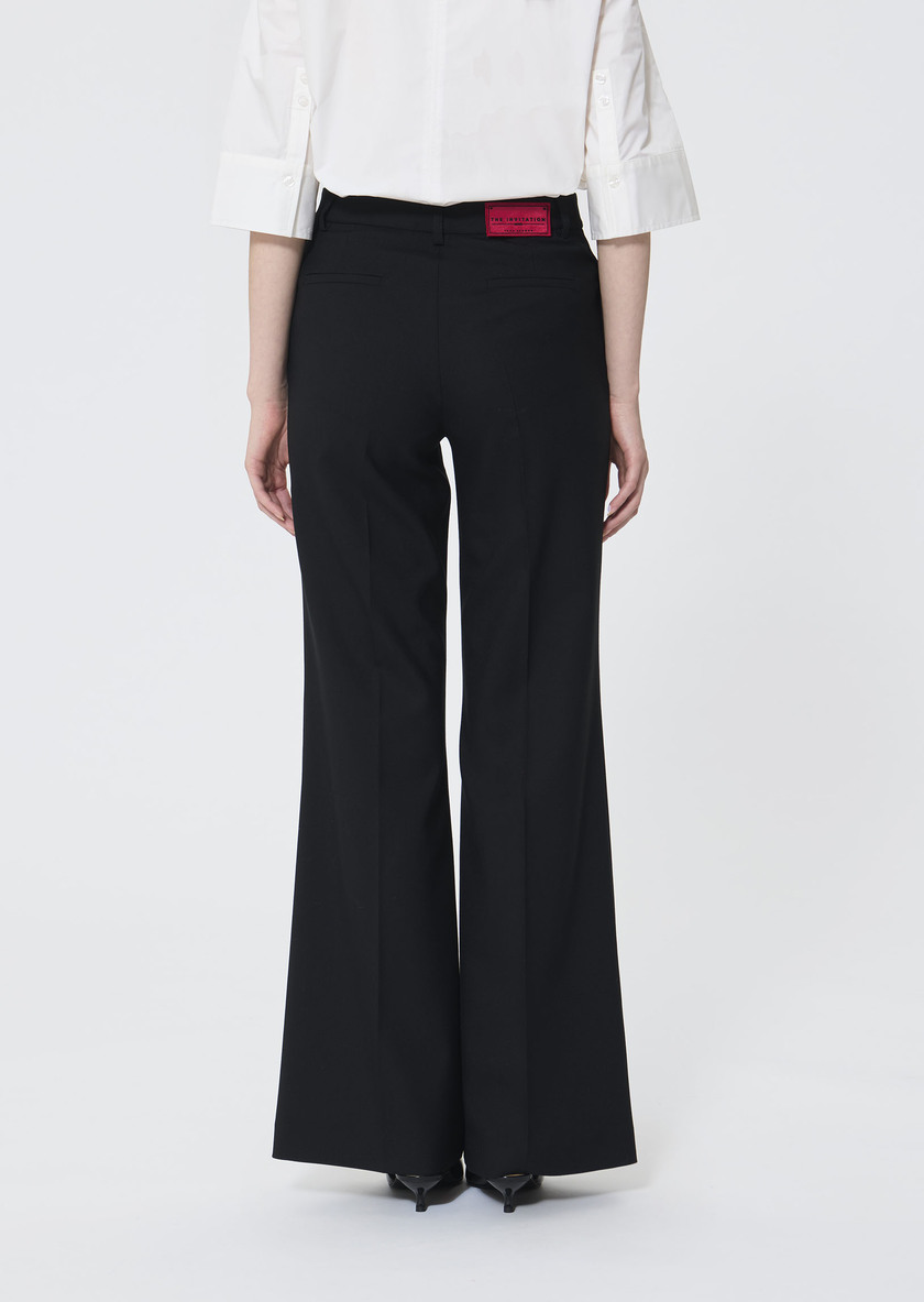 Pantalon Patrice noir en laine froide Noir TARA JARMON