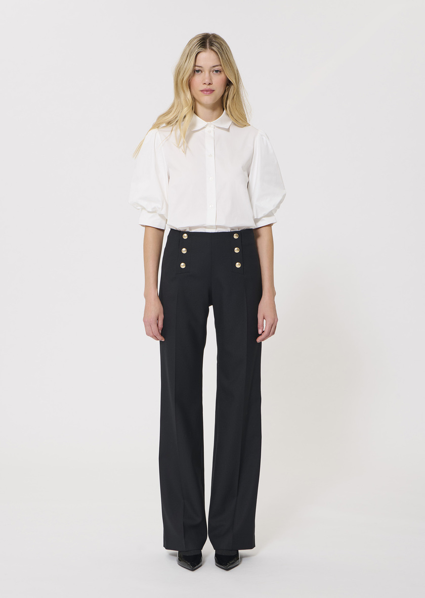 Pantalon Pepino noir en laine froide Noir TARA JARMON