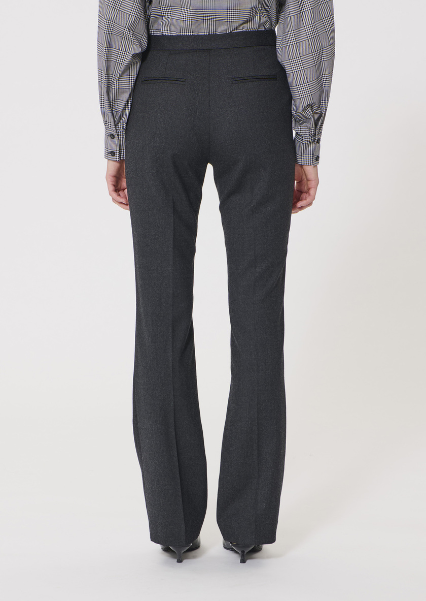 Pantalon Papillon gris chiné en flanelle Gris chine TARA JARMON