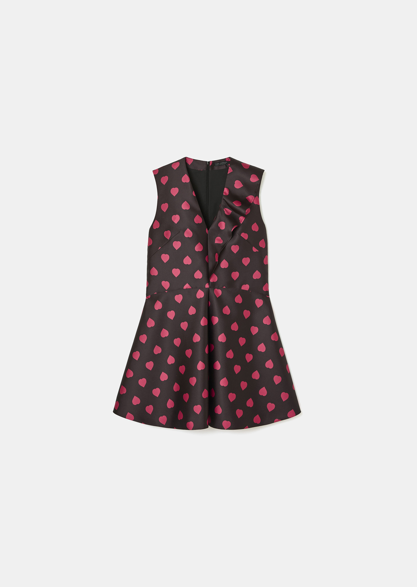 Robe Rumba noire imprimé coeurs Noir TARA JARMON