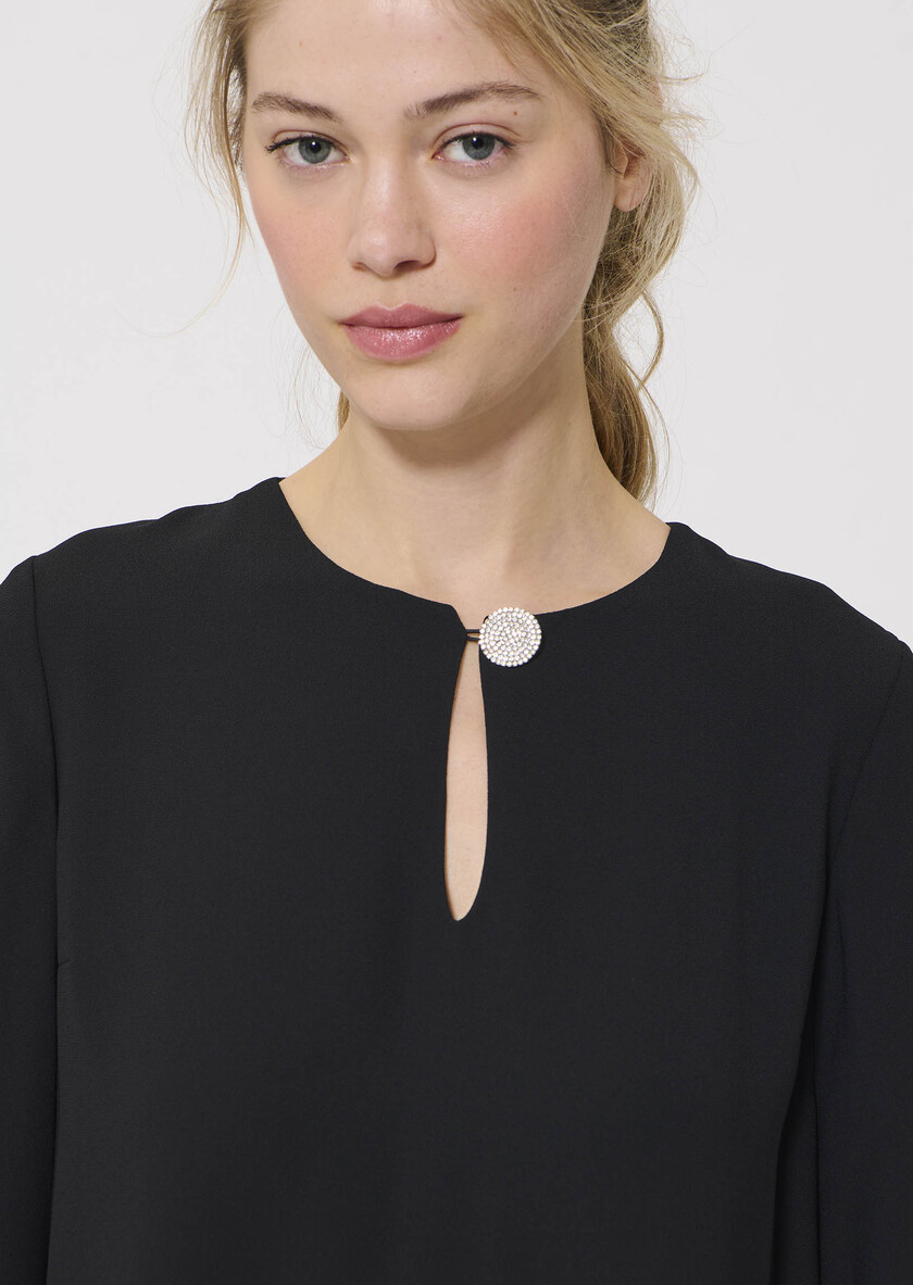 Robe Raonie noire en crêpe Noir TARA JARMON
